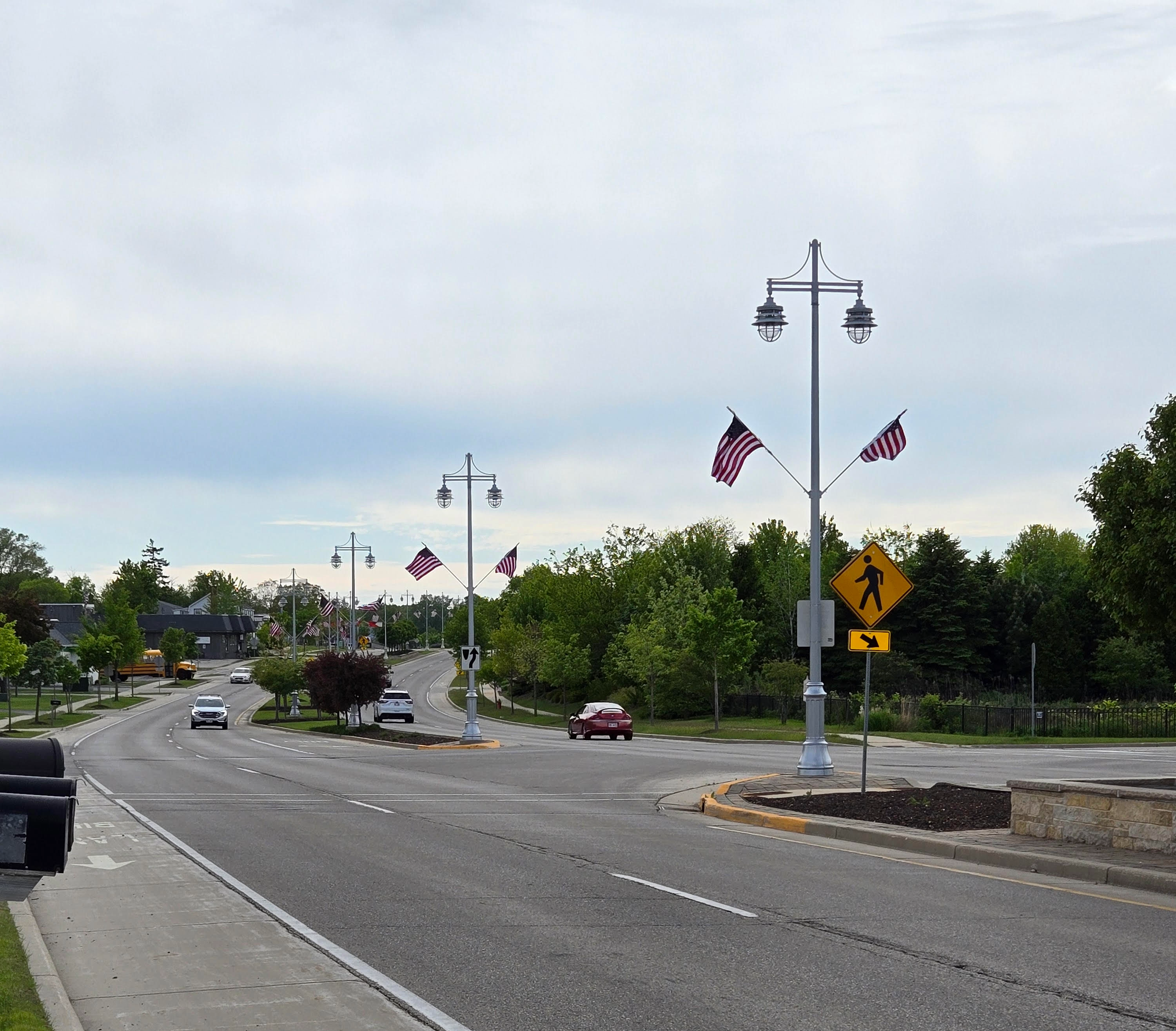 Flags on Janesville Road